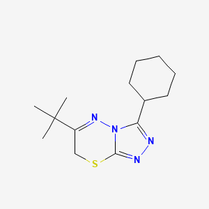 molecular formula C14H22N4S B1215072 6-tert-butyl-3-cyclohexyl-7H-[1,2,4]triazolo[3,4-b][1,3,4]thiadiazine 