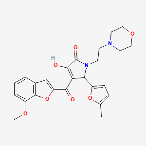 3-Hydroxy-4-[(7-methoxybenzo[d]furan-2-yl)carbonyl]-5-(5-methyl(2-furyl))-1-(2-morpholin-4-ylethyl)-3-pyrrolin-2-one