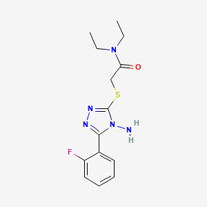 2-[4-amino-5-(2-fluorophenyl)(1,2,4-triazol-3-ylthio)]-N,N-diethylacetamide