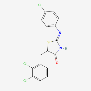 2-(4-Chloroanilino)-5-[(2,3-dichlorophenyl)methyl]-4-thiazolone