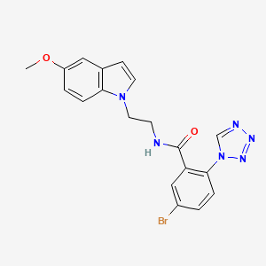 5-bromo-N-[2-(5-methoxy-1H-indol-1-yl)ethyl]-2-(1H-tetrazol-1-yl)benzamide