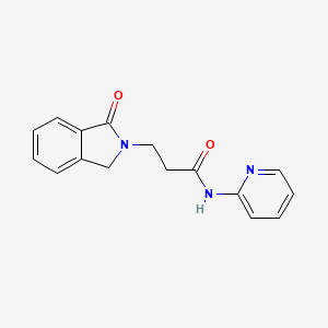 molecular formula C16H15N3O2 B12150885 3-(1-oxo-1,3-dihydro-2H-isoindol-2-yl)-N-pyridin-2-ylpropanamide 