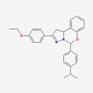 2-(4-Ethoxyphenyl)-5-[4-(propan-2-yl)phenyl]-1,10b-dihydropyrazolo[1,5-c][1,3]benzoxazine