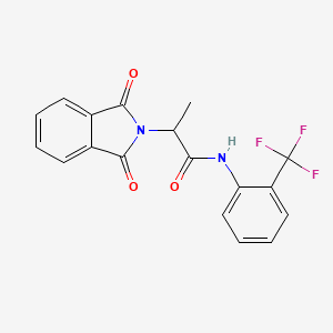 2-(1,3-dioxo-1,3-dihydro-2H-isoindol-2-yl)-N-[2-(trifluoromethyl)phenyl]propanamide