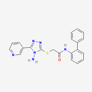 2-{[4-amino-5-(pyridin-3-yl)-4H-1,2,4-triazol-3-yl]sulfanyl}-N-(biphenyl-2-yl)acetamide