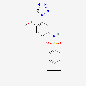 4-tert-butyl-N-[4-methoxy-3-(1H-tetrazol-1-yl)phenyl]benzenesulfonamide