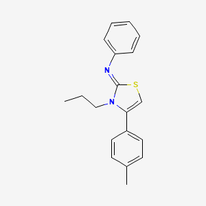 N-[(2Z)-4-(4-methylphenyl)-3-propyl-1,3-thiazol-2(3H)-ylidene]aniline