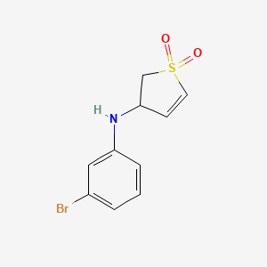 molecular formula C10H10BrNO2S B12151016 N-(3-bromophenyl)-2,3-dihydrothiophen-3-amine 1,1-dioxide 