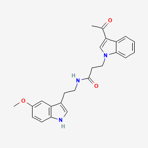 3-(3-acetyl-1H-indol-1-yl)-N-[2-(5-methoxy-1H-indol-3-yl)ethyl]propanamide