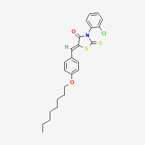 molecular formula C24H26ClNO2S2 B12151065 (5Z)-3-(2-chlorophenyl)-5-[4-(octyloxy)benzylidene]-2-thioxo-1,3-thiazolidin-4-one 