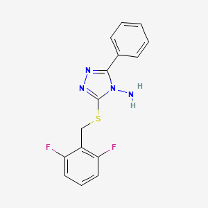 3-[(2,6-Difluorophenyl)methylthio]-5-phenyl-1,2,4-triazole-4-ylamine