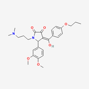 5-(3,4-dimethoxyphenyl)-1-[3-(dimethylamino)propyl]-3-hydroxy-4-[(4-propoxyphenyl)carbonyl]-1,5-dihydro-2H-pyrrol-2-one