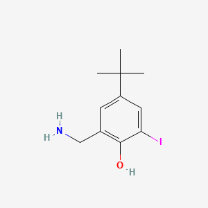 molecular formula C11H16INO B1215111 2-Aminomethyl-4-t-butyl-6-iodophenol CAS No. 58456-91-0