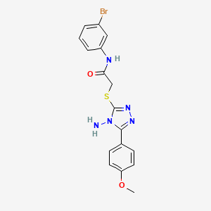 2-[4-amino-5-(4-methoxyphenyl)(1,2,4-triazol-3-ylthio)]-N-(3-bromophenyl)aceta mide