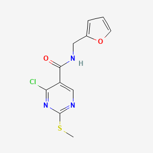 4-chloro-N-(furan-2-ylmethyl)-2-(methylsulfanyl)pyrimidine-5-carboxamide