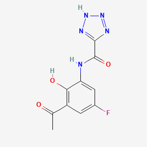 molecular formula C10H8FN5O3 B1215118 Eflumast CAS No. 70977-46-7