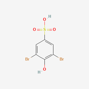 molecular formula C6H4Br2O4S B1215123 3,5-Dibromo-4-hydroxybenzenesulfonic acid CAS No. 4232-99-9