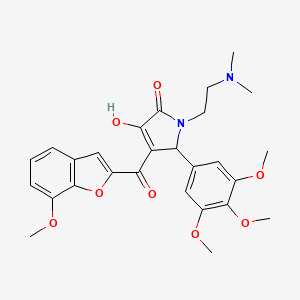 1-[2-(Dimethylamino)ethyl]-3-hydroxy-4-[(7-methoxybenzo[d]furan-2-yl)carbonyl]-5-(3,4,5-trimethoxyphenyl)-3-pyrrolin-2-one