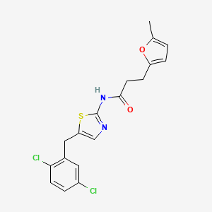 molecular formula C18H16Cl2N2O2S B12151440 N-[5-(2,5-Dichloro-benzyl)-thiazol-2-yl]-3-(5-methyl-furan-2-yl)-propionamide 