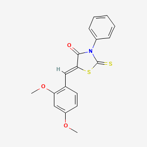 5-[(2,4-Dimethoxyphenyl)methylene]-3-phenyl-2-thioxo-1,3-thiazolidin-4-one