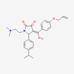 molecular formula C27H32N2O4 B12151488 4-[4-(allyloxy)benzoyl]-1-[2-(dimethylamino)ethyl]-3-hydroxy-5-(4-isopropylphenyl)-1,5-dihydro-2H-pyrrol-2-one 