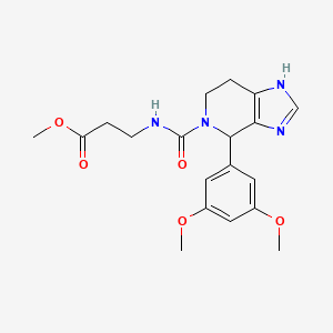 molecular formula C19H24N4O5 B12151500 methyl N-{[4-(3,5-dimethoxyphenyl)-1,4,6,7-tetrahydro-5H-imidazo[4,5-c]pyridin-5-yl]carbonyl}-beta-alaninate 