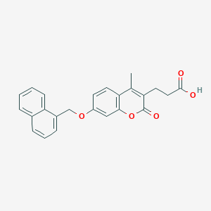 molecular formula C24H20O5 B12151524 3-[4-methyl-7-(naphthalen-1-ylmethoxy)-2-oxo-2H-chromen-3-yl]propanoic acid 