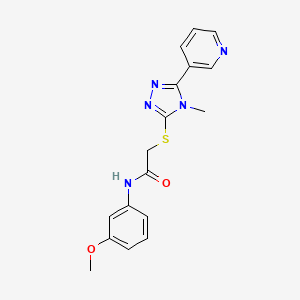 N-(3-methoxyphenyl)-2-(4-methyl-5-(3-pyridyl)(1,2,4-triazol-3-ylthio))acetamid e