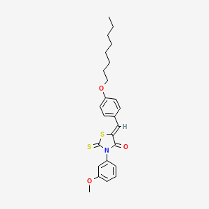 (5Z)-3-(3-methoxyphenyl)-5-[4-(octyloxy)benzylidene]-2-thioxo-1,3-thiazolidin-4-one