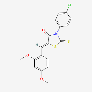 (5Z)-3-(4-chlorophenyl)-5-(2,4-dimethoxybenzylidene)-2-thioxo-1,3-thiazolidin-4-one