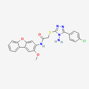 acetamide,2-[[4-amino-5-(4-chlorophenyl)-4H-1,2,4-triazol-3-yl]thio]-N-(2-methoxy-3-dibenzofuranyl)-