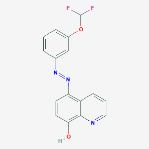 (5E)-5-{2-[3-(difluoromethoxy)phenyl]hydrazinylidene}quinolin-8(5H)-one