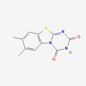 molecular formula C11H9N3O2S B12151712 Cyanamide, N-(isoproppylamino)(methylthio)methylene- CAS No. 5848-27-1