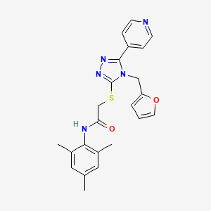 2-(4-Furan-2-ylmethyl-5-pyridin-4-yl-4H-[1,2,4]triazol-3-ylsulfanyl)-N-(2,4,6-trimethyl-phenyl)-acetamide