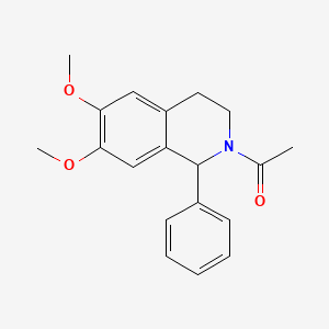 molecular formula C19H21NO3 B12151806 1-(6,7-Dimethoxy-1-phenyl-3,4-dihydro-1H-isoquinolin-2-yl)-ethanone CAS No. 66040-34-4