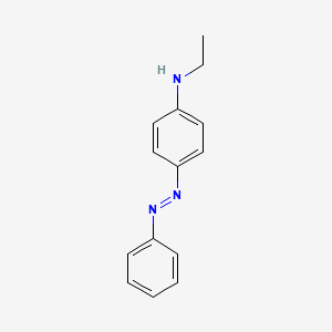 molecular formula C14H15N3 B1215181 N-Ethyl-4-aminoazobenzene CAS No. 2058-67-5