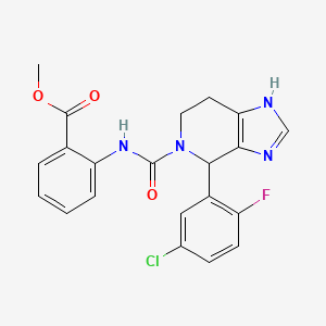 molecular formula C21H18ClFN4O3 B12151822 methyl 2-({[4-(5-chloro-2-fluorophenyl)-3,4,6,7-tetrahydro-5H-imidazo[4,5-c]pyridin-5-yl]carbonyl}amino)benzoate 