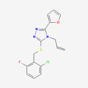 3-[(2-Chloro-6-fluorophenyl)methylsulfanyl]-5-(furan-2-yl)-4-prop-2-enyl-1,2,4-triazole