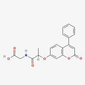 N-{2-[(2-oxo-4-phenyl-2H-chromen-7-yl)oxy]propanoyl}glycine