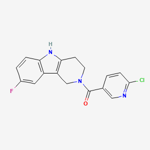 (6-chloropyridin-3-yl)(8-fluoro-1,3,4,5-tetrahydro-2H-pyrido[4,3-b]indol-2-yl)methanone