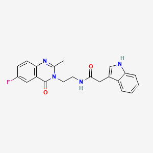 N-[2-(6-fluoro-2-methyl-4-oxoquinazolin-3(4H)-yl)ethyl]-2-(1H-indol-3-yl)acetamide