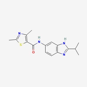 2,4-dimethyl-N-[2-(propan-2-yl)-1H-benzimidazol-6-yl]-1,3-thiazole-5-carboxamide