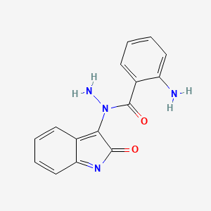 molecular formula C15H12N4O2 B12152084 2-amino-N-(2-oxoindol-3-yl)benzohydrazide CAS No. 5061-17-6