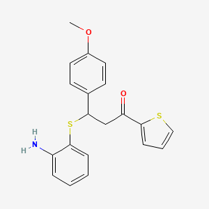 3-(2-Aminophenylthio)-3-(4-methoxyphenyl)-1-(2-thienyl)propan-1-one