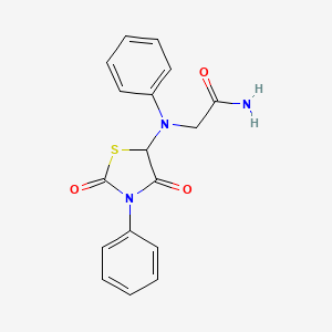 2-[(2,4-Dioxo-3-phenyl(1,3-thiazolidin-5-yl))phenylamino]acetamide