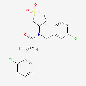 molecular formula C20H19Cl2NO3S B12152155 (2E)-N-(3-chlorobenzyl)-3-(2-chlorophenyl)-N-(1,1-dioxidotetrahydrothiophen-3-yl)prop-2-enamide 