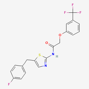 N-[5-(4-fluorobenzyl)-1,3-thiazol-2-yl]-2-[3-(trifluoromethyl)phenoxy]acetamide