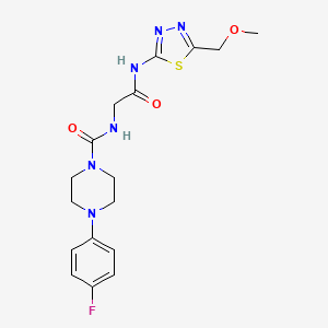 4-(4-fluorophenyl)-N-(2-{[(2Z)-5-(methoxymethyl)-1,3,4-thiadiazol-2(3H)-ylidene]amino}-2-oxoethyl)piperazine-1-carboxamide