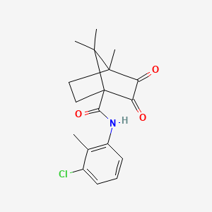 N-(3-chloro-2-methylphenyl)-4,7,7-trimethyl-2,3-dioxobicyclo[2.2.1]heptane-1-carboxamide