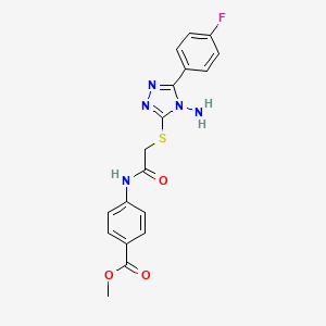 methyl 4-[({[4-amino-5-(4-fluorophenyl)-4H-1,2,4-triazol-3-yl]sulfanyl}acetyl)amino]benzoate